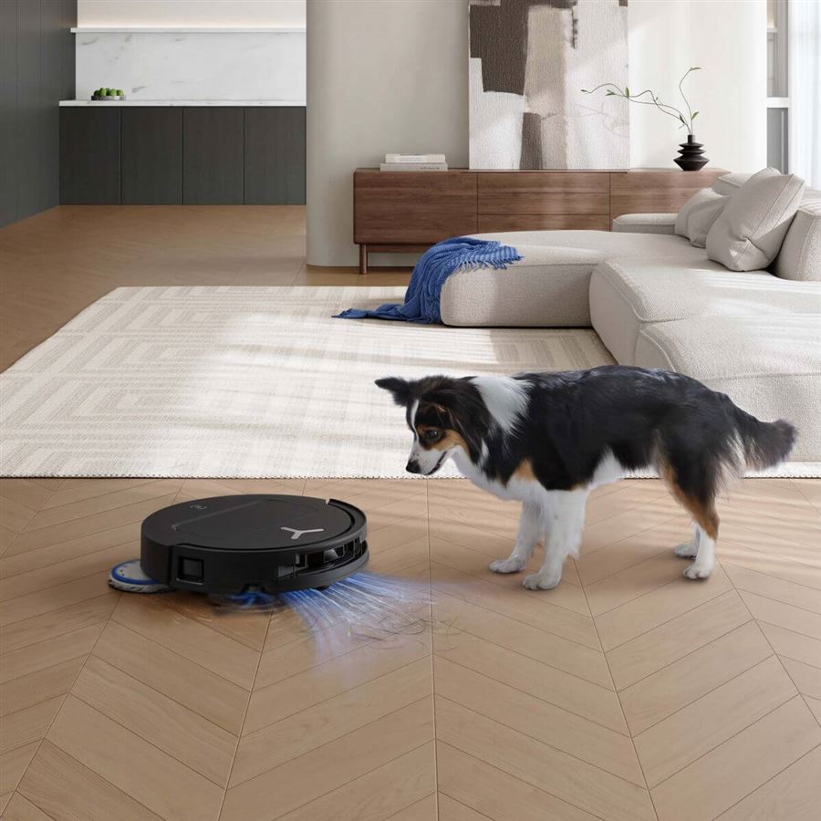 Robotický vysávač 2v1 ECOVACS, OZMO Turbo 2.0 o 9 mm, TruEdge 2.0, ZeroTangle 3.0, 25 000 Pa, 210 min