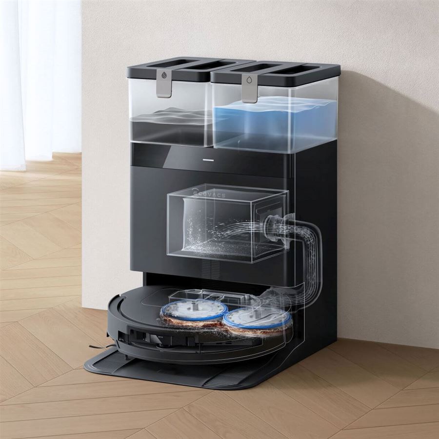 Robotický vysávač 2v1 ECOVACS, OZMO Turbo 2.0 o 9 mm, TruEdge 2.0, ZeroTangle 3.0, 25 000 Pa, 210 min