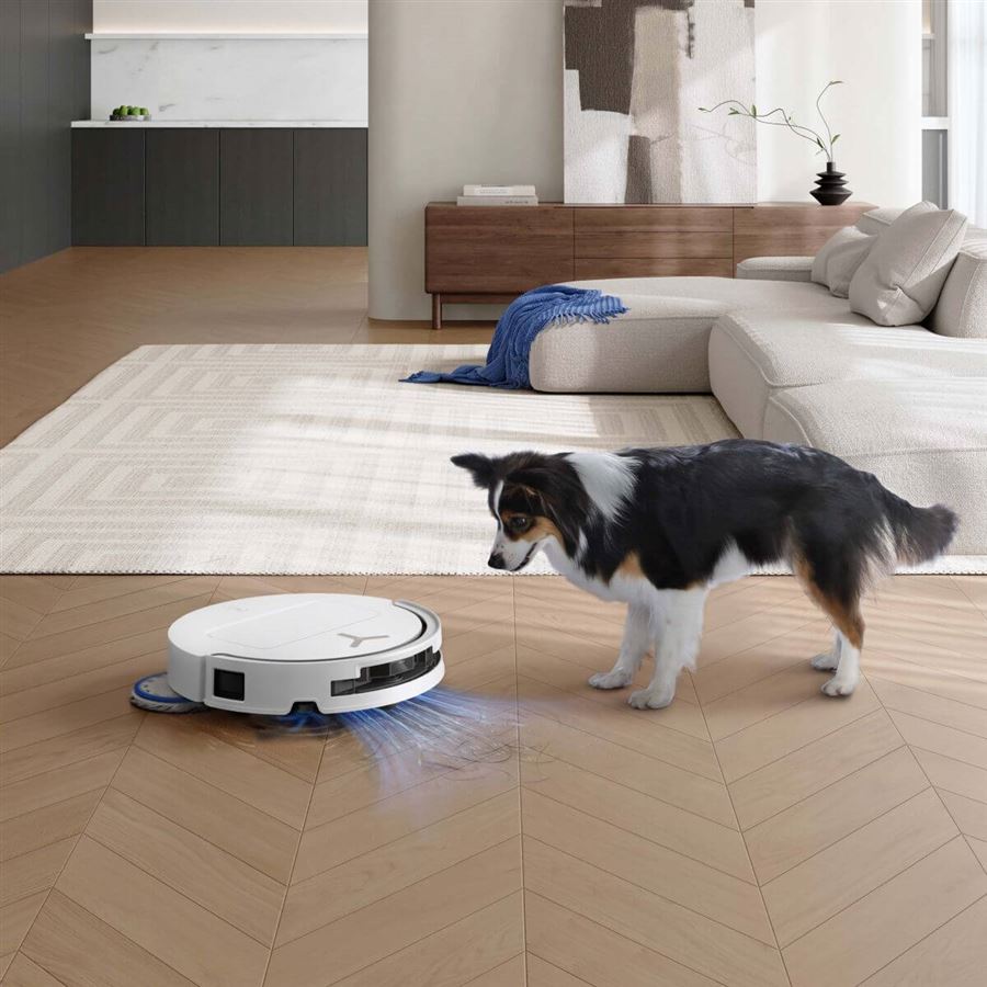 Robotický vysávač 2v1 ECOVACS, OZMO Turbo 2.0 o 9 mm, TruEdge 2.0, ZeroTangle 3.0, 25 000 Pa, 210 min