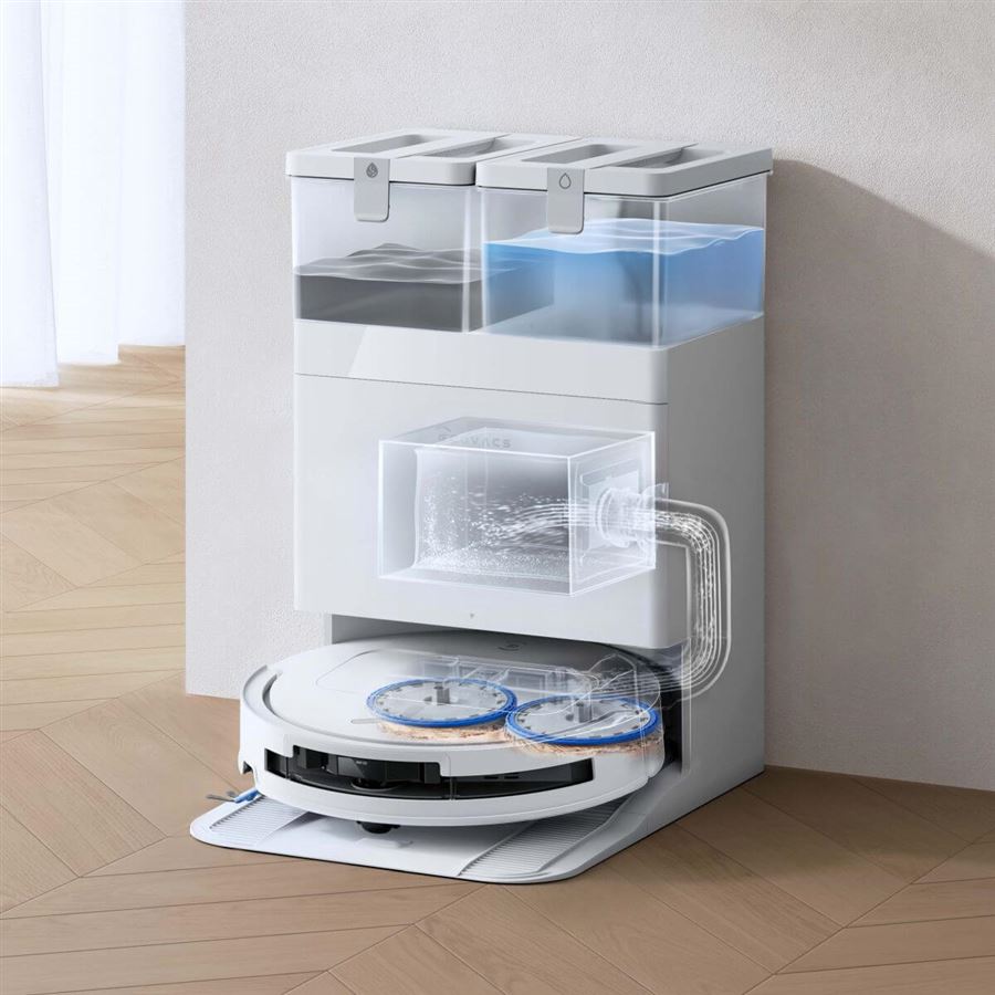 Robotický vysávač 2v1 ECOVACS, OZMO Turbo 2.0 o 9 mm, TruEdge 2.0, ZeroTangle 3.0, 25 000 Pa, 210 min