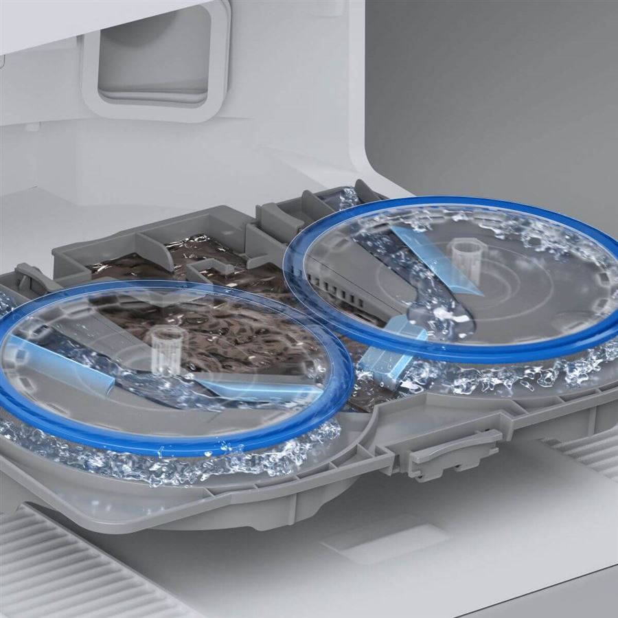 Robotický vysávač 2v1 ECOVACS, OZMO Turbo 2.0 o 9 mm, TruEdge 2.0, ZeroTangle 3.0, 25 000 Pa, 210 min