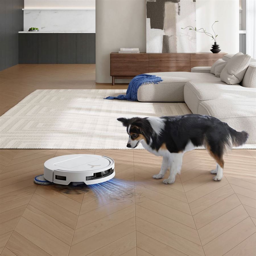 Robotický vysavač 2v1 ECOVACS, OZMO Turbo 2.0 o 9 mm, TruEdge 2.0, ZeroTangle 2.0, 21 000 Pa, 255 min