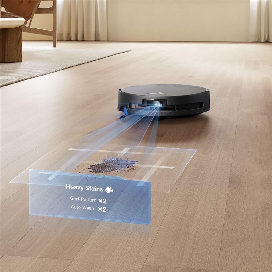 Robotický vysávač 2v1 ECOVACS, OZMO ROLLER 3.0 o 15 mm, BLAST: 30 000 Pa, Triple Lift, TruePass, PowerBoost
