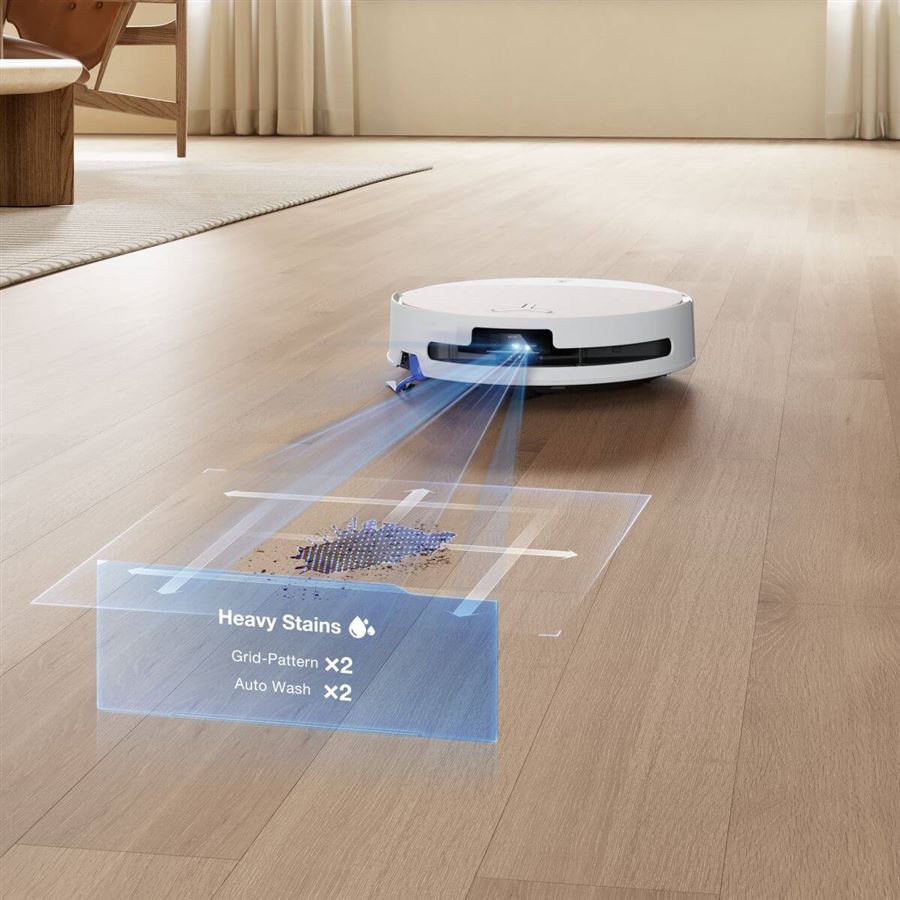 Robotický vysávač 2v1 ECOVACS, OZMO ROLLER 3.0 o 15 mm, BLAST: 30 000 Pa, Triple Lift, TruePass, PowerBoost