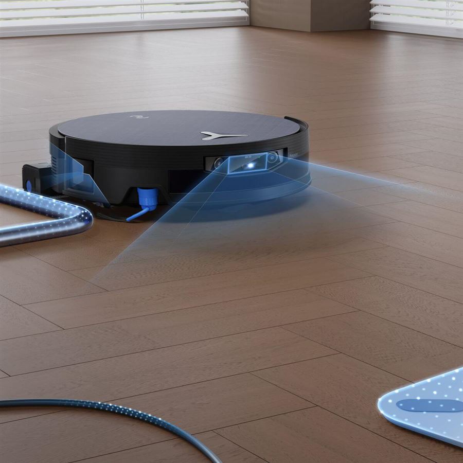 Robotický vysávač 2v1 ECOVACS, OZMO ROLLER 3.0 o 15 mm, BLAST: 22 000 Pa, FocusJet, Triple Lift, TruePass, PowerBoost