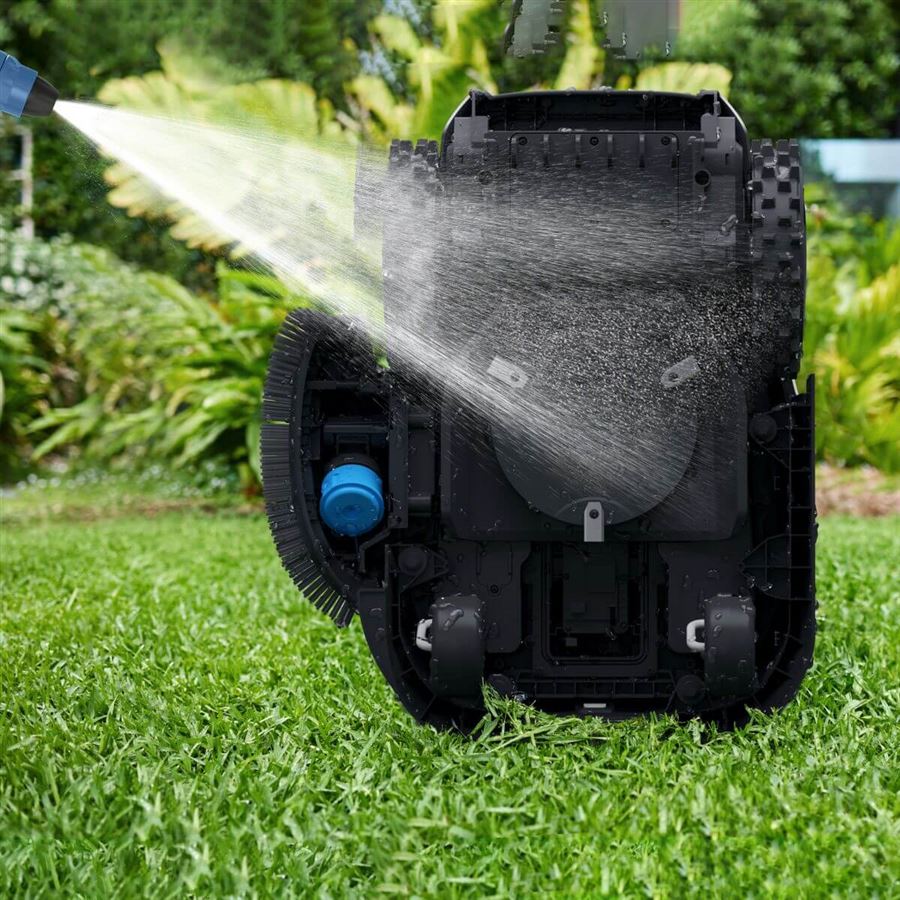 Robotická kosačka ECOVACS so strunovým vyžínačom, na 1200 m2, 180 m2/h, duálny LiDAR a AI kamera, AIVI 3D, kosenie 22 cm