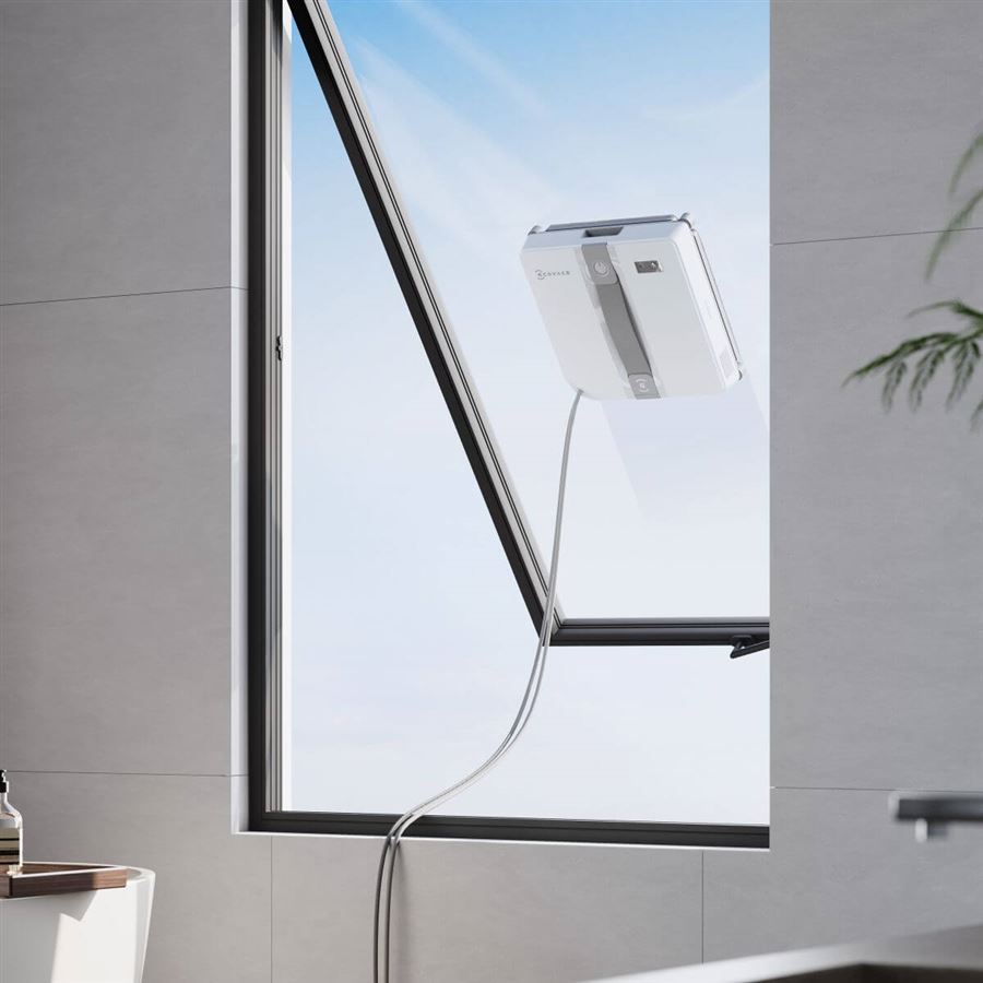 Robotický čistič okien ECOVACS, dve trysky na dvoch stranách, WIN-SLAM 3.0, 4 režimy, app